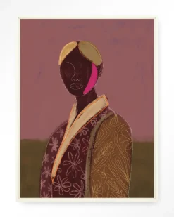 Best Urban Cotton Wandkleed Silhouette Lady 10 in maat en frame naar keuze