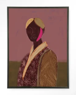 Best Urban Cotton Wandkleed Silhouette Lady 10 in maat en frame naar keuze