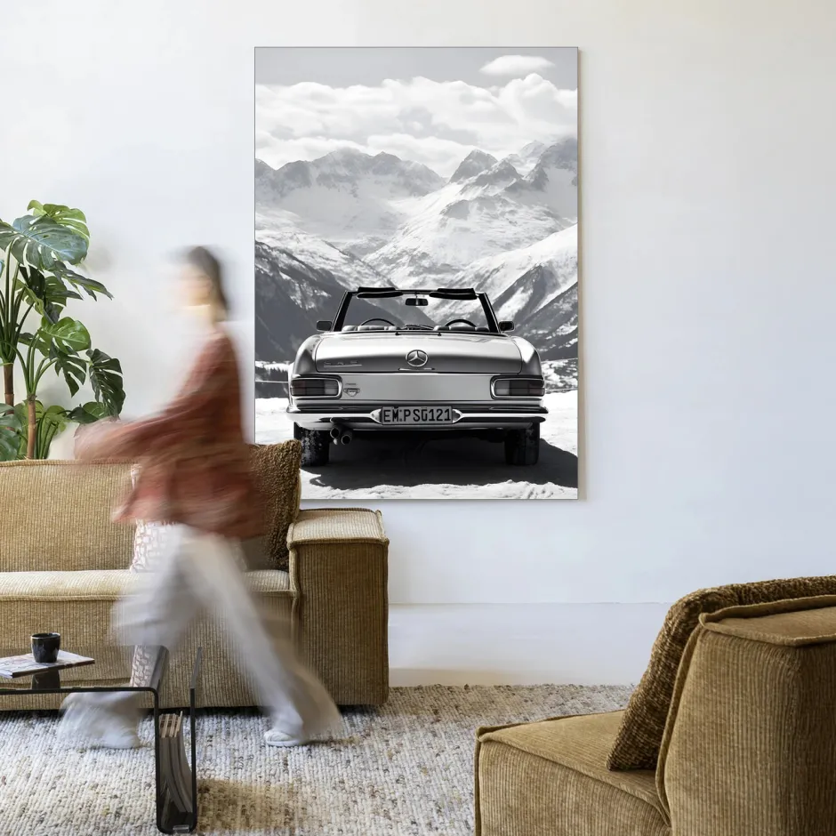 Hot Urban Cotton Wandkleed Ski Resort in maat en frame naar keuze