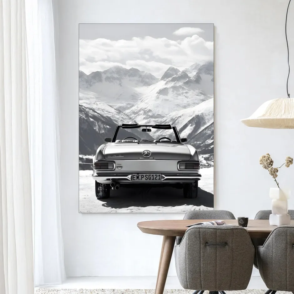 Hot Urban Cotton Wandkleed Ski Resort in maat en frame naar keuze