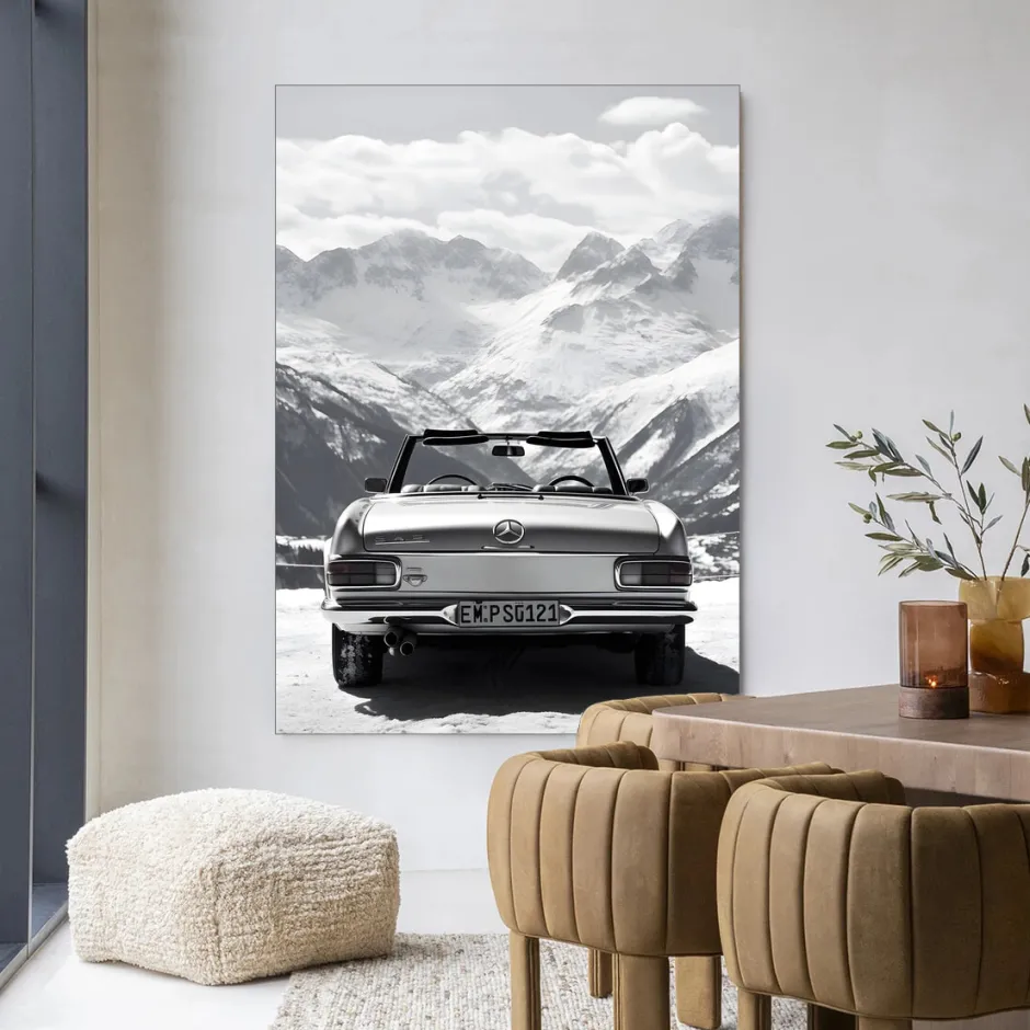 Hot Urban Cotton Wandkleed Ski Resort in maat en frame naar keuze