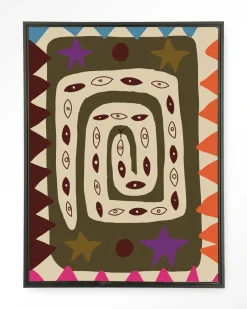 Sale Urban Cotton Wandkleed Snake Eye in maat en frame naar keuze