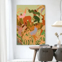 New Urban Cotton Wandkleed Spring Frolic in maat en frame naar keuze