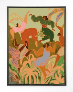 New Urban Cotton Wandkleed Spring Frolic in maat en frame naar keuze