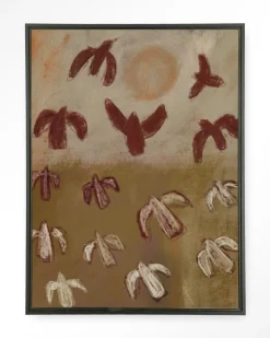 Clearance Urban Cotton Wandkleed Sunbirds in maat en frame naar keuze