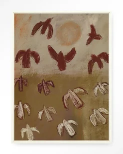 Clearance Urban Cotton Wandkleed Sunbirds in maat en frame naar keuze