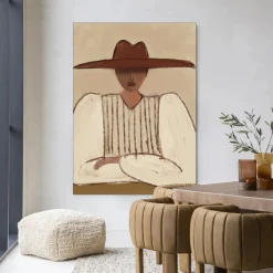 New Urban Cotton Wandkleed Sunhat in maat en frame naar keuze