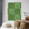 Sale Urban Cotton Wandkleed Suns In Green in maat en frame naar keuze