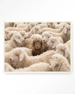 Urban Cotton Wandkleed The Herd in maat en frame naar keuze