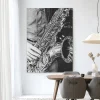 Sale Urban Cotton Wandkleed The Man With The Sax in maat en frame naar keuze