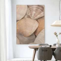 Best Urban Cotton Wandkleed Tijdloze Rust: In Een Zee Van Schelpen in maat en frame naar keuze