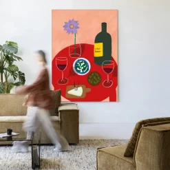 New Urban Cotton Wandkleed Tinto Evening in maat en frame naar keuze