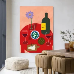 New Urban Cotton Wandkleed Tinto Evening in maat en frame naar keuze