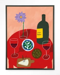 New Urban Cotton Wandkleed Tinto Evening in maat en frame naar keuze