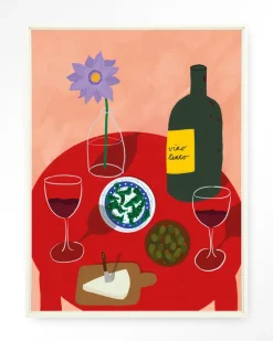 New Urban Cotton Wandkleed Tinto Evening in maat en frame naar keuze