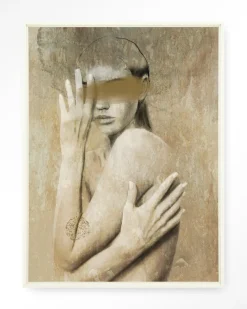 Clearance Urban Cotton Wandkleed Touching Me in maat en frame naar keuze