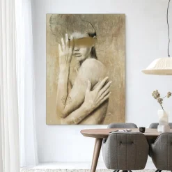 Clearance Urban Cotton Wandkleed Touching Me in maat en frame naar keuze