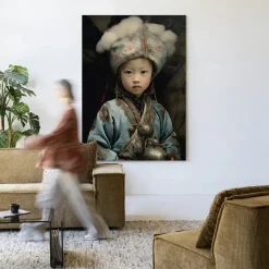 New Urban Cotton Wandkleed Traditional Child 2 in maat en frame naar keuze