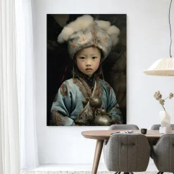New Urban Cotton Wandkleed Traditional Child 2 in maat en frame naar keuze