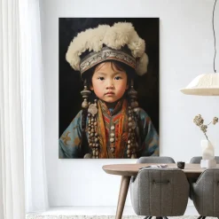 Outlet Urban Cotton Wandkleed Traditional Child 1 in maat en frame naar keuze