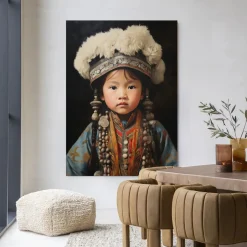 Outlet Urban Cotton Wandkleed Traditional Child 1 in maat en frame naar keuze