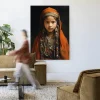 Urban Cotton Wandkleed Traditional Girl in maat en frame naar keuze