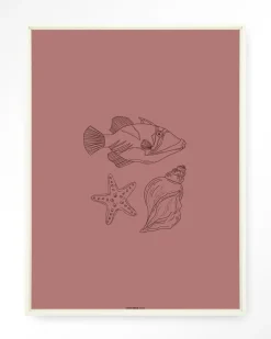 Sale Urban Cotton Wandkleed Tres Pisces in maat en frame naar keuze