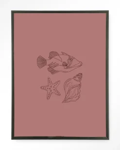 Sale Urban Cotton Wandkleed Tres Pisces in maat en frame naar keuze