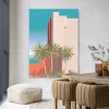 Online Urban Cotton Wandkleed Tropical Place in maat en frame naar keuze