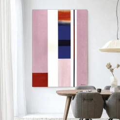 Clearance Urban Cotton Wandkleed Vertical Lilac in maat en frame naar keuze