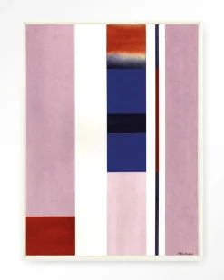 Clearance Urban Cotton Wandkleed Vertical Lilac in maat en frame naar keuze