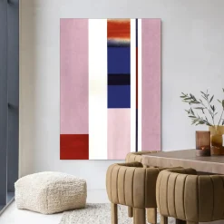 Clearance Urban Cotton Wandkleed Vertical Lilac in maat en frame naar keuze