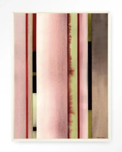 New Urban Cotton Wandkleed Vertical Rose in maat en frame naar keuze