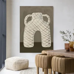 Outlet Urban Cotton Wandkleed Vivid Vase 05 in maat en frame naar keuze