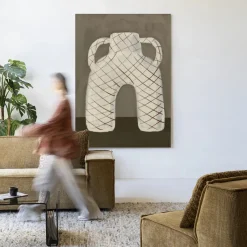 Outlet Urban Cotton Wandkleed Vivid Vase 05 in maat en frame naar keuze