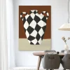 Clearance Urban Cotton Wandkleed Vivid Vase 01 in maat en frame naar keuze