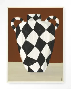 Clearance Urban Cotton Wandkleed Vivid Vase 01 in maat en frame naar keuze