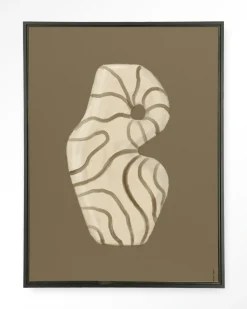 Outlet Urban Cotton Wandkleed Vivid Vase 09 in maat en frame naar keuze