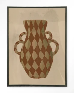 Hot Urban Cotton Wandkleed Vivid Vase 08 in maat en frame naar keuze