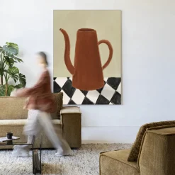 Urban Cotton Wandkleed Vivid Vase 02 in maat en frame naar keuze