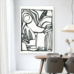 Urban Cotton Wandkleed Vogel in maat en frame naar keuze