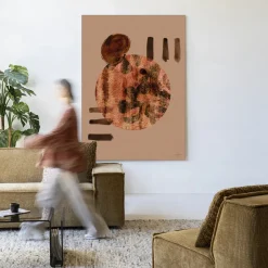 Clearance Urban Cotton Wandkleed Wabi-Sabi Lifelines in maat en frame naar keuze