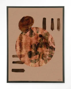 Clearance Urban Cotton Wandkleed Wabi-Sabi Lifelines in maat en frame naar keuze