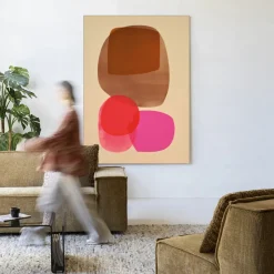 Clearance Urban Cotton Wandkleed Warm Haze in maat en frame naar keuze