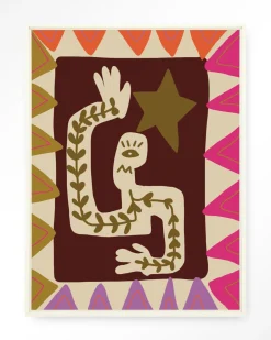 Hot Urban Cotton Wandkleed Wave in maat en frame naar keuze