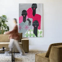 Urban Cotton Wandkleed We Are Family in maat en frame naar keuze