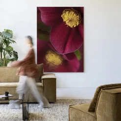 Clearance Urban Cotton Wandkleed Weerspiegeling Van Een Kerstroos in maat en frame naar keuze