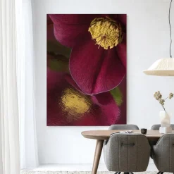 Clearance Urban Cotton Wandkleed Weerspiegeling Van Een Kerstroos in maat en frame naar keuze