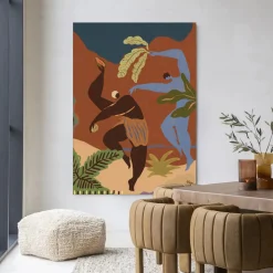 Online Urban Cotton Wandkleed Wild Rhythm in maat en frame naar keuze