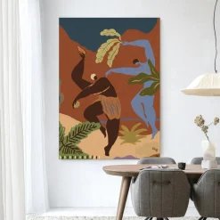 Online Urban Cotton Wandkleed Wild Rhythm in maat en frame naar keuze